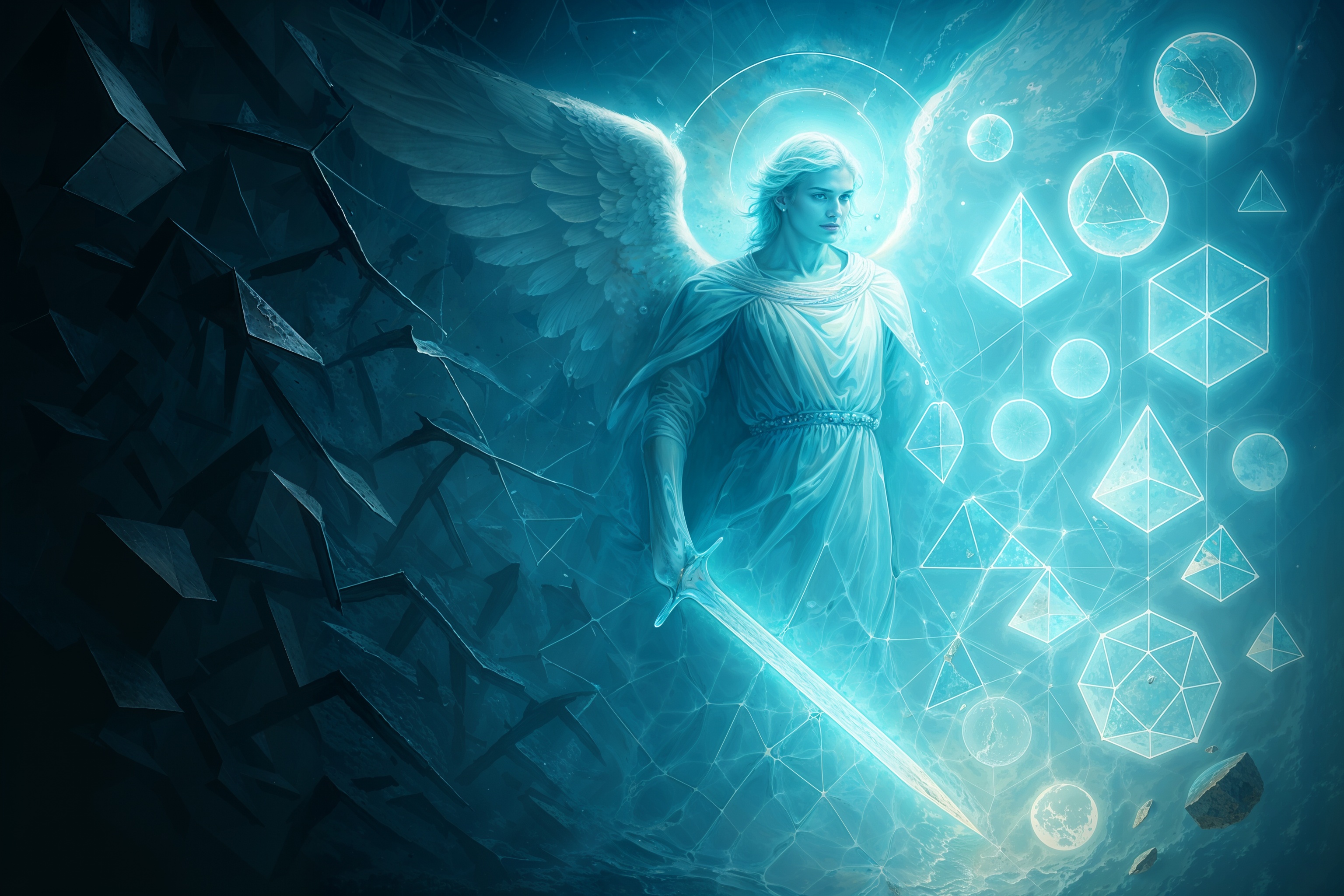 Geometrías negativas y el principio angélico de la simetría